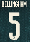 Bellingham #5 Real Madrid Away UCL Name Set 2026 - RM26UCL-JB5-AW by Authentic | Available at Niky's Sports