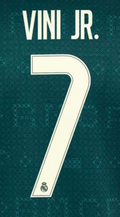 Vini Jr #7 Real Madrid Away UCL Name Set 2026