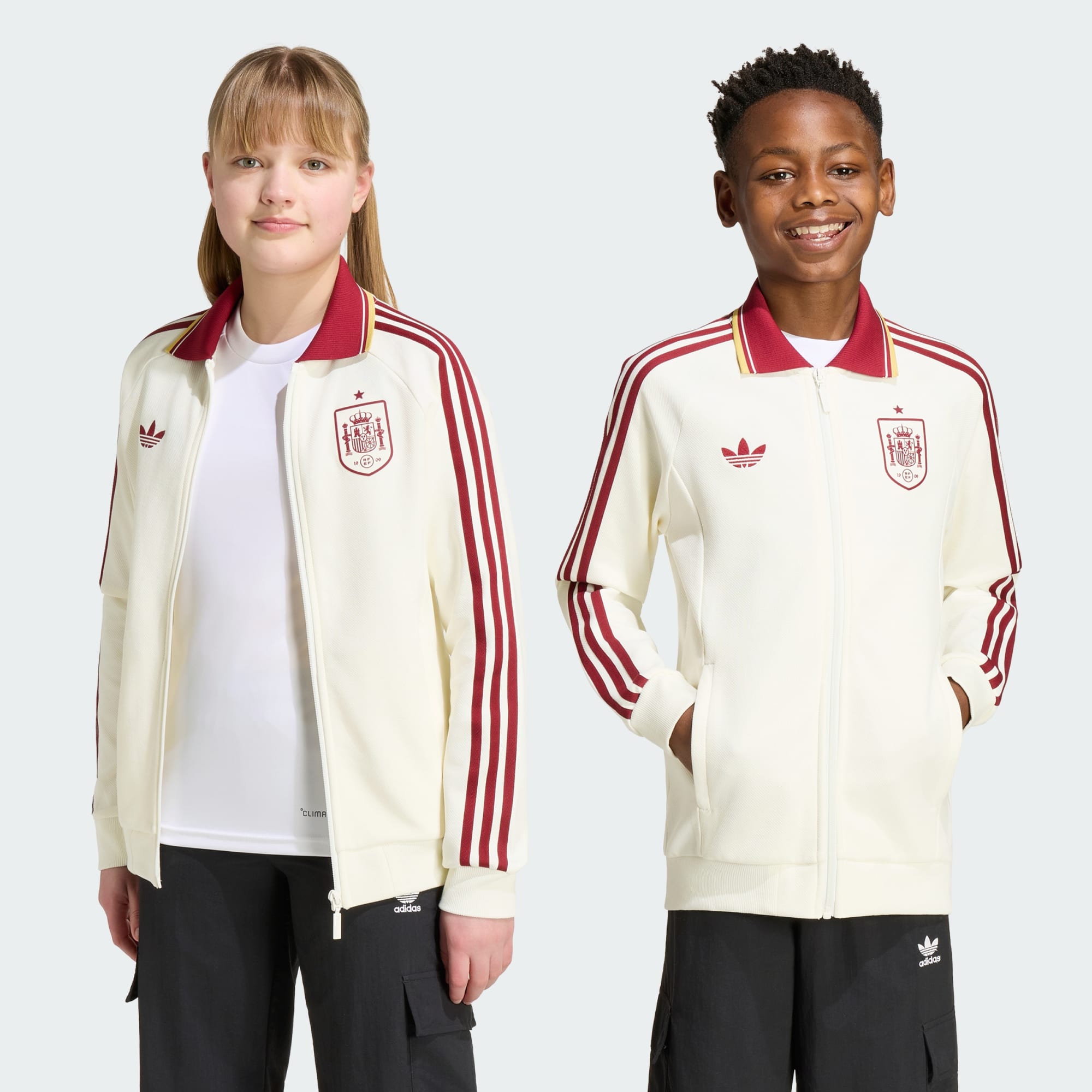adidas Spain Away Anthem Jacket Kids - JZ2248-ADIDAS by adidas | Available at Niky's Sports