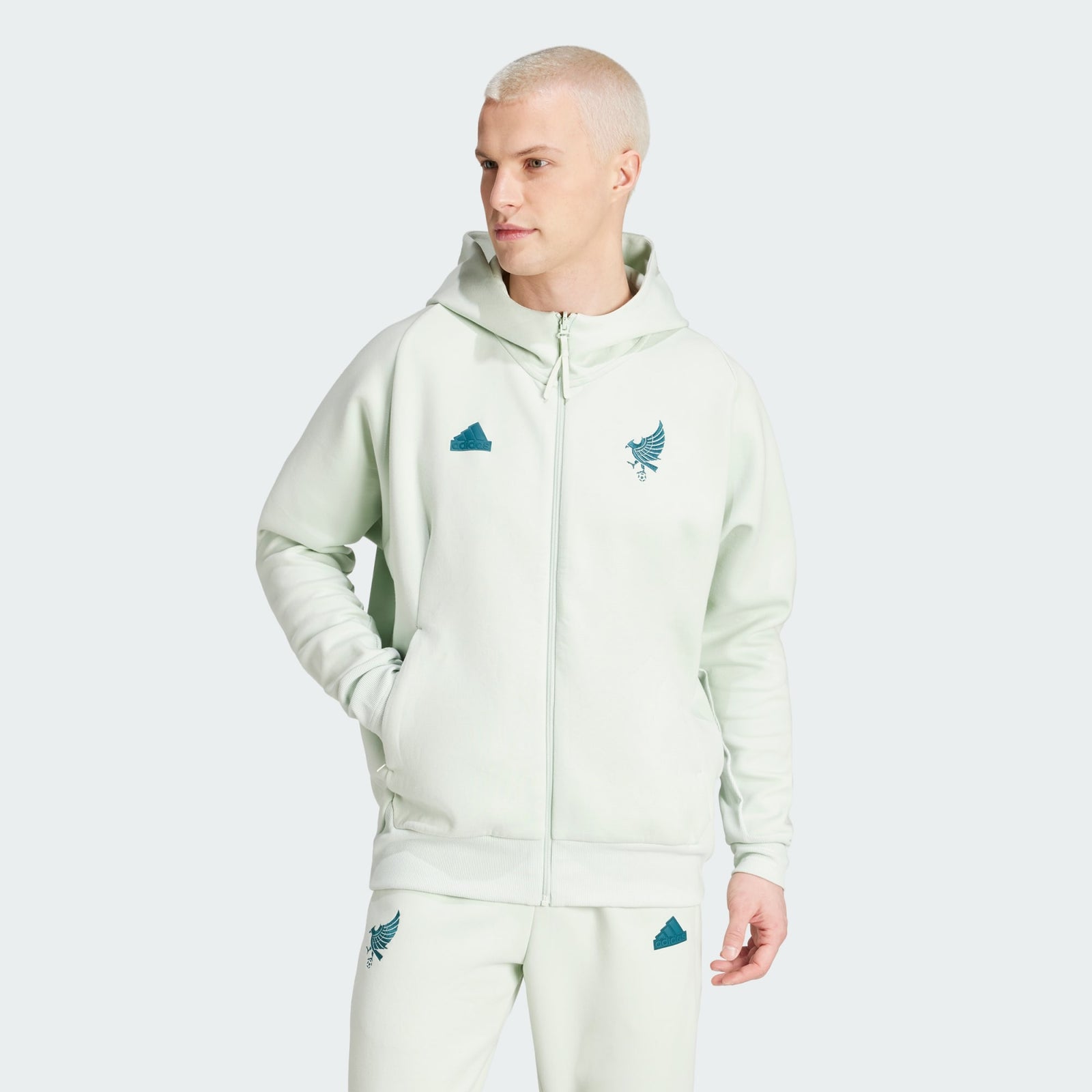 ADIDAS MEXICO TRAVEL FULL ZIP HOODIE - IU2173-ADIDAS by adidas | Available at Niky's Sports