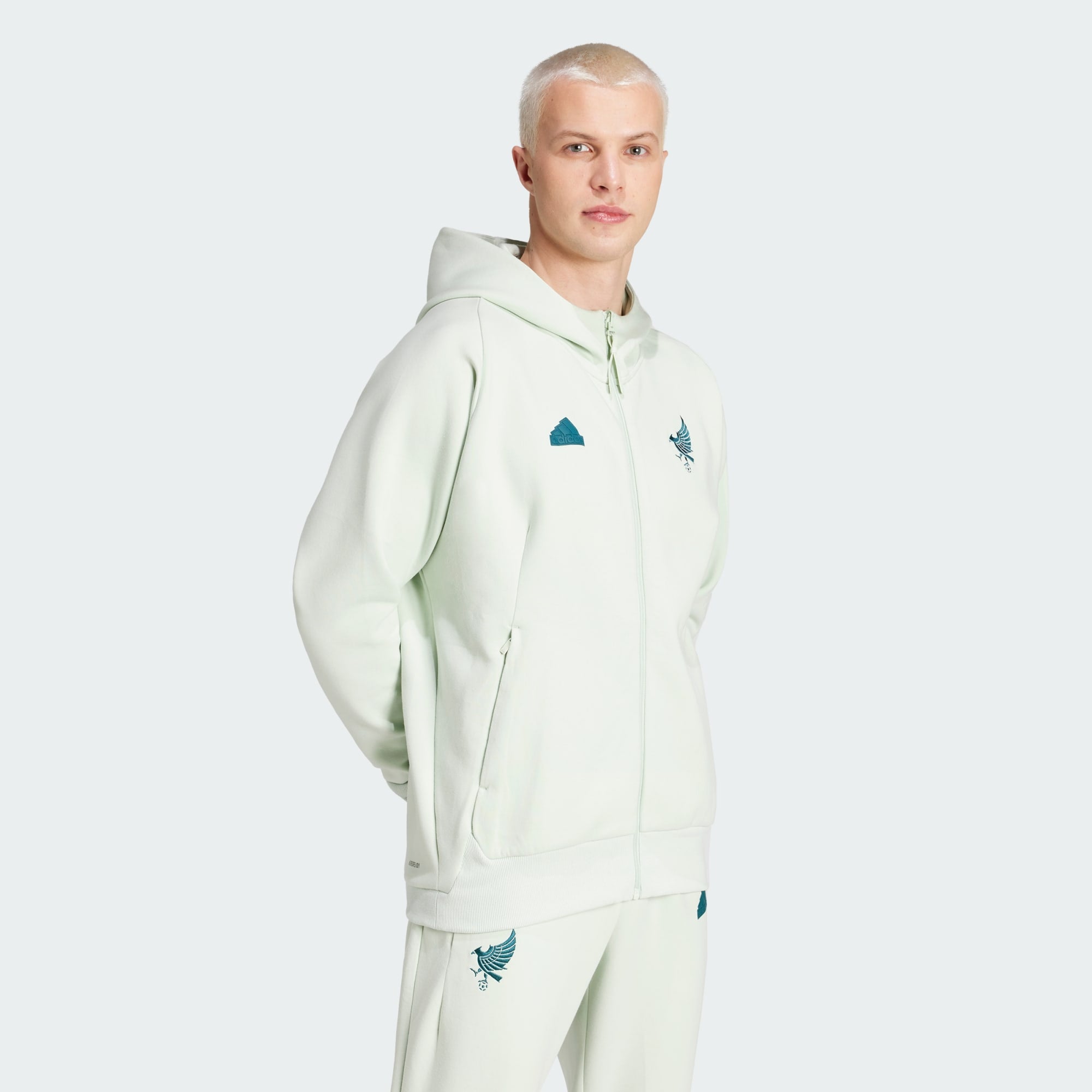Adidas side zip hoodie discount