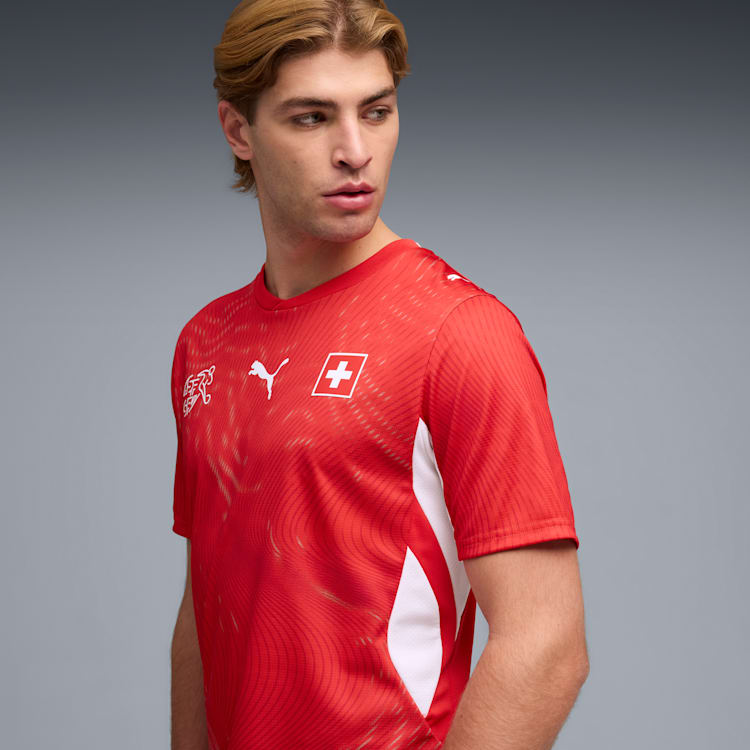 Puma Switzerland 26 Home Men's Soccer Jersey - 783218-01-PUMA by Puma | Available at Niky's Sports