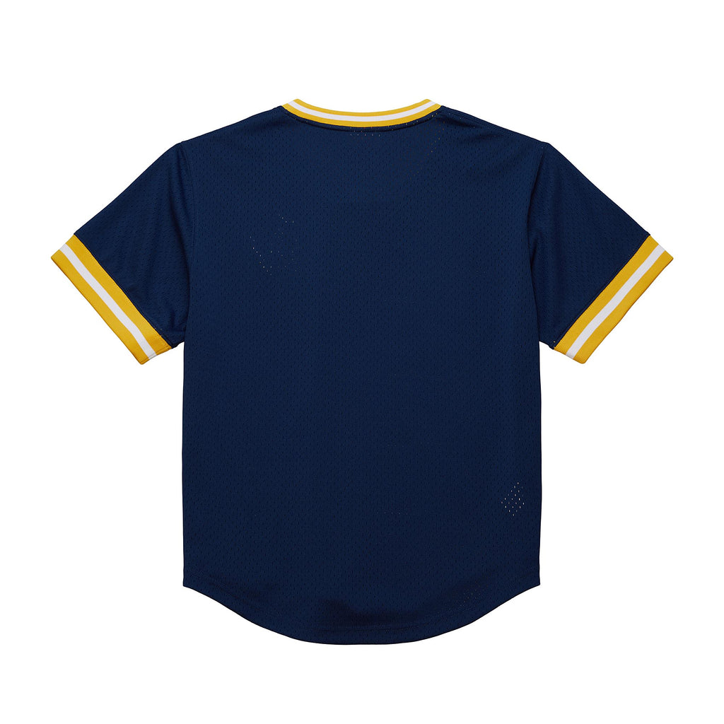 Mitchell and Ness LA Galaxy Mesh V-Neck Jersey - TMVN7401-LAGYYPPPNAV-MITCHELL & NESS by Mitchell & Ness | Available at Niky's Sports