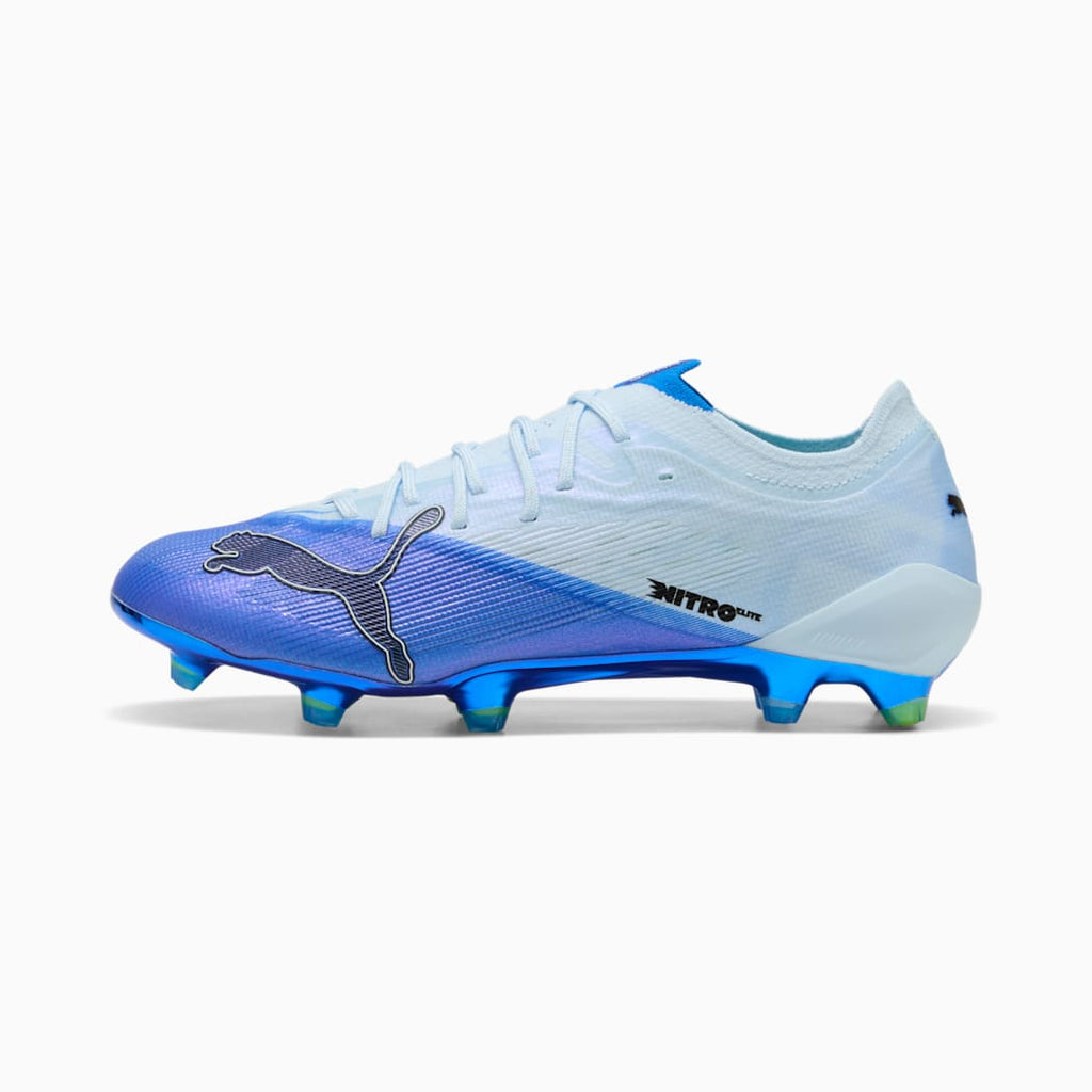 PUMA ULTRA NITRO 7 ULTIMATE FG in Ultra Blue / Icy Blue / black / Lime Squeeze – side view