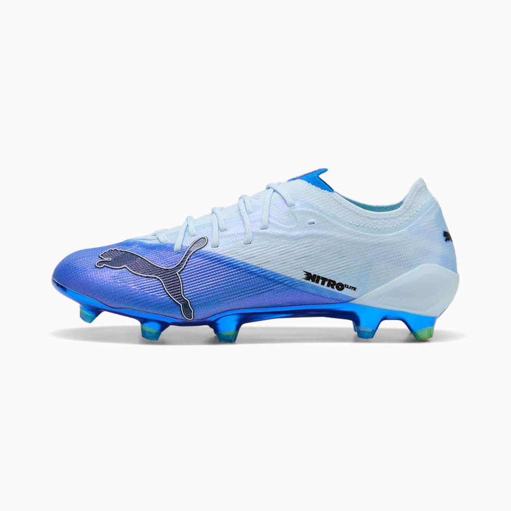 PUMA ULTRA NITRO 7 ULTIMATE FG in Ultra Blue / Icy Blue / black / Lime Squeeze – side view