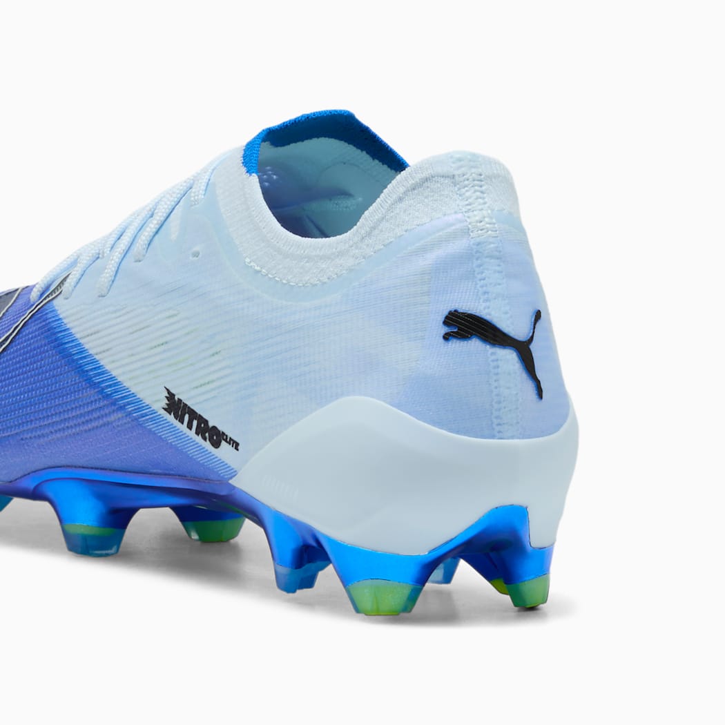 PUMA ULTRA NITRO 7 ULTIMATE FG in Ultra Blue / Icy Blue / black / Lime Squeeze – rear view