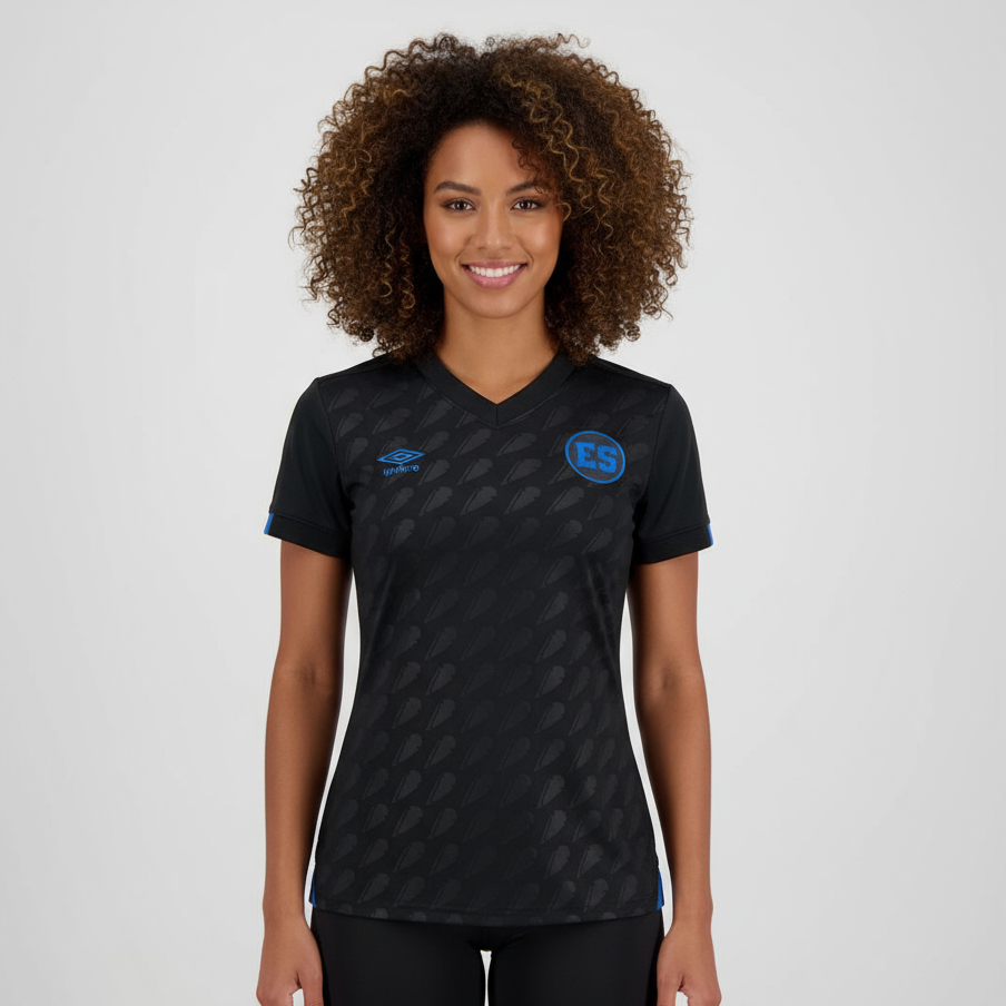 Umbro El Salvador Women's Third Jersey 2025 | Black Mesoamerican