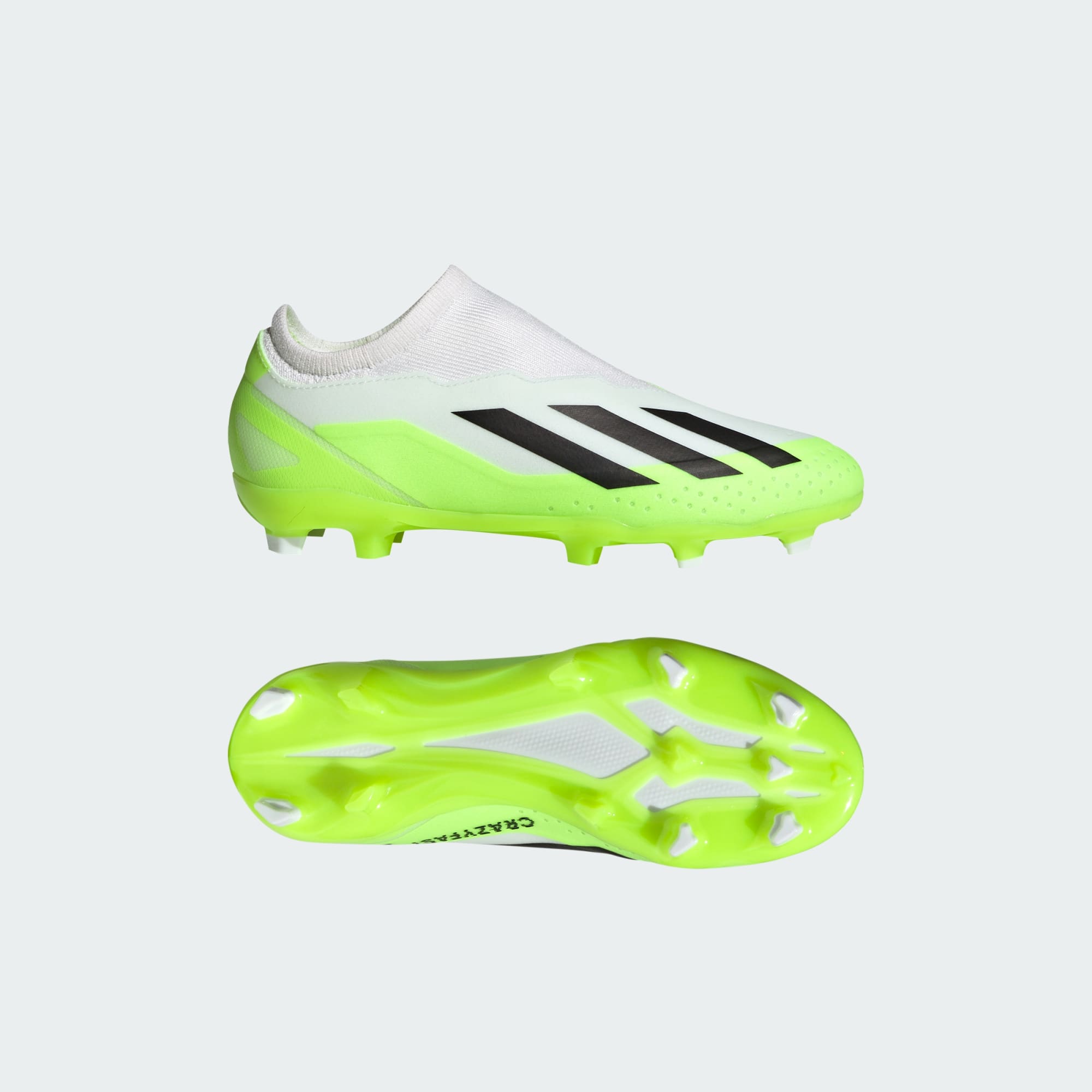 ADIDAS X CRAZYFAST.3 YOUTH LACELESS FIRM GROUND SOCCER CLEATS