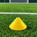 Large Disc Cones 5" High X 12" Yellow - LCDYELLOW-FOLD-A-GOAL by Fold-a-goal | Available at Niky's Sports
