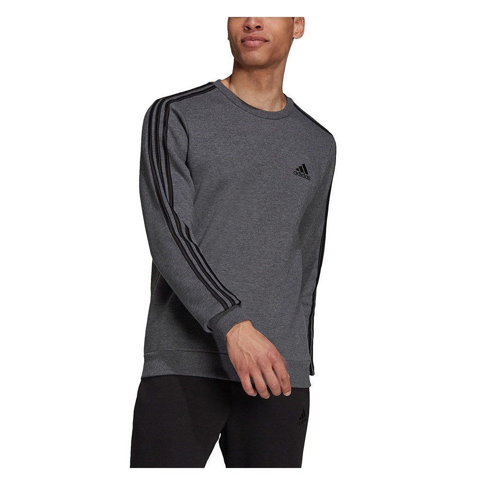 adidas ESSENTIALS FLEECE 3-STRIPES MEN'S SWEATSHIRT - H12166-ADIDAS by adidas | Available at Niky's Sports