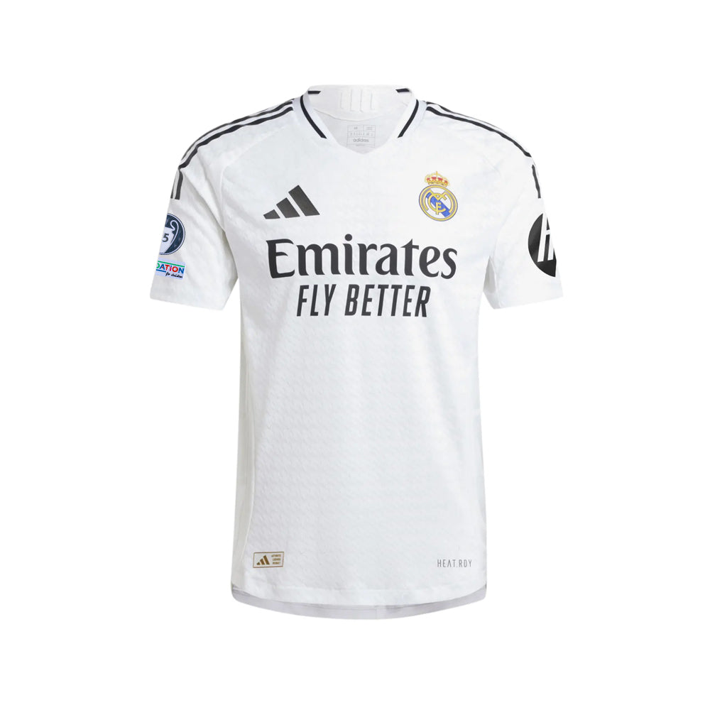 adidas Men's Real Madrid Home Authentic Jersey 2025 Mbappe UCL