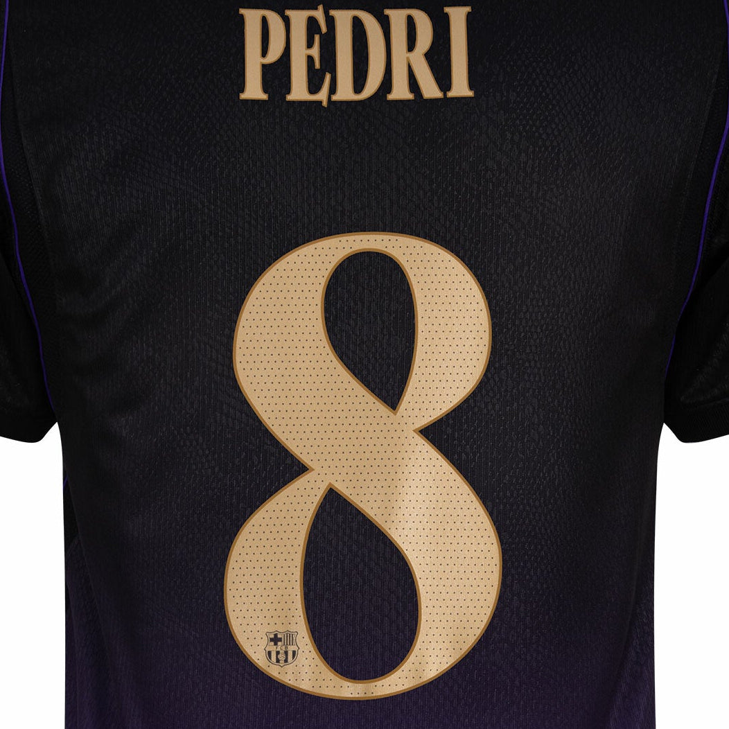 Pedri #8 Barcelona Away UCL Name Set 2026