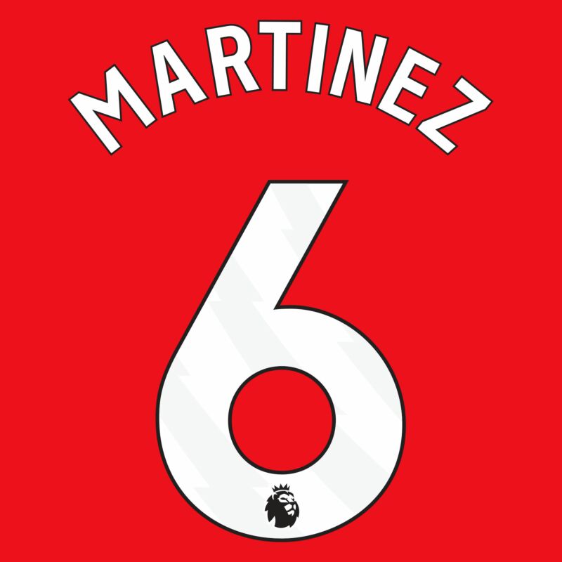 EPL Martinez 23/24 White Name and Number Set