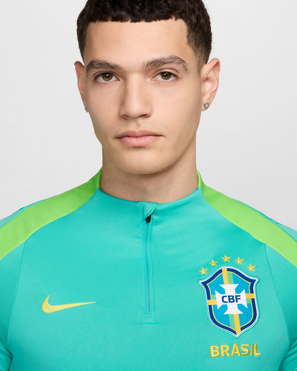 Nike Brazil Strike Men's Dri-FIT Soccer Drill Top - FJ2989-445-NIKE by Nike | Available at Niky's Sports