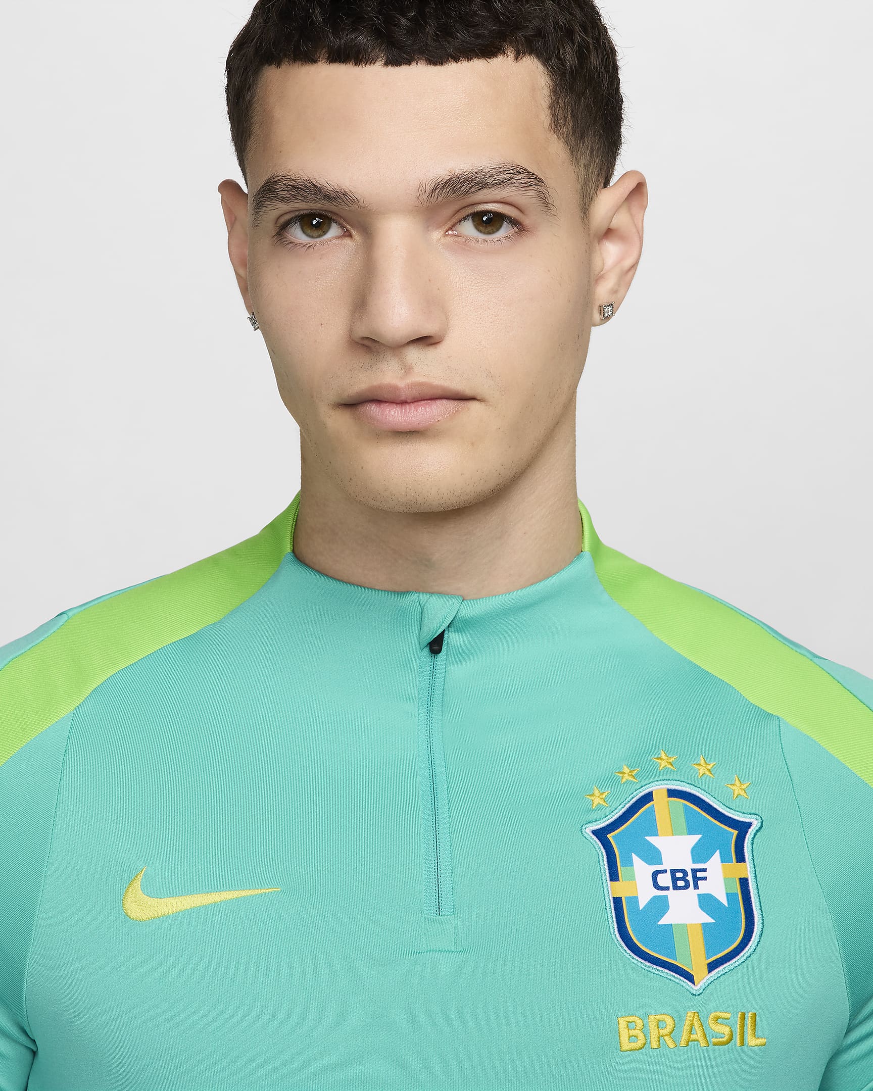 Nike Brazil Strike Men's Dri-FIT Soccer Drill Top - FJ2989-445-NIKE by Nike | Available at Niky's Sports