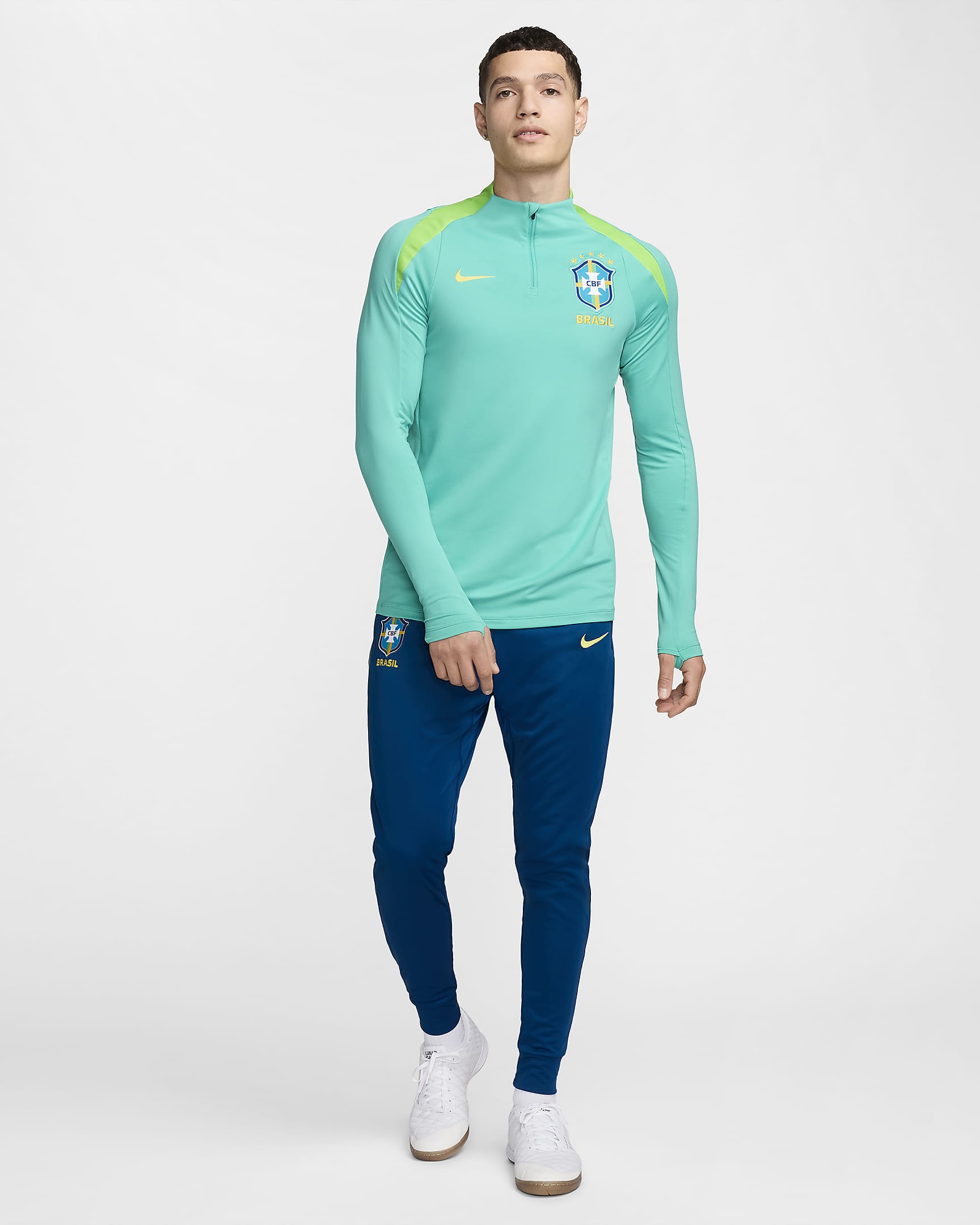 Nike Brazil Strike Men's Dri-FIT Soccer Drill Top - FJ2989-445-NIKE by Nike | Available at Niky's Sports