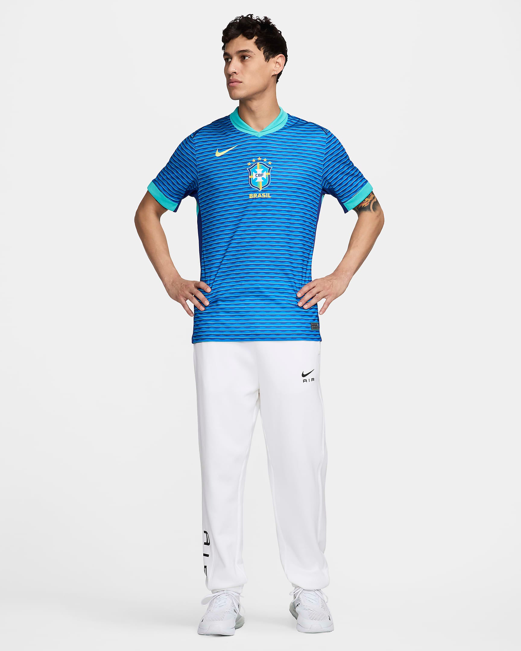 Nike Brazil 2024 Stadium Away Men's Dri-FIT Soccer Replica Jersey - FJ4283-458-NIKE by Nike | Available at Niky's Sports