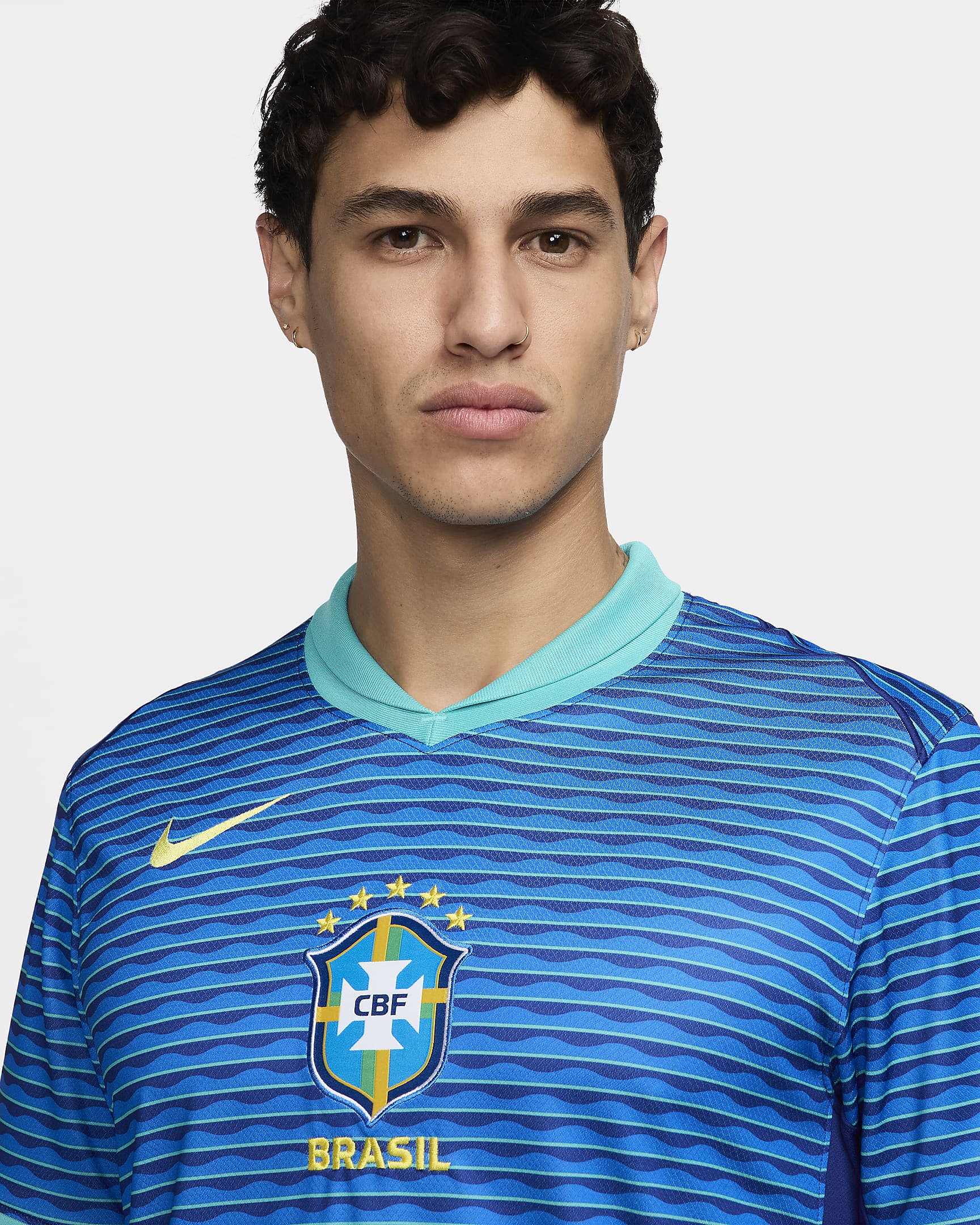 Nike Brazil 2024 Stadium Away Men's Dri-FIT Soccer Replica Jersey - FJ4283-458-NIKE by Nike | Available at Niky's Sports