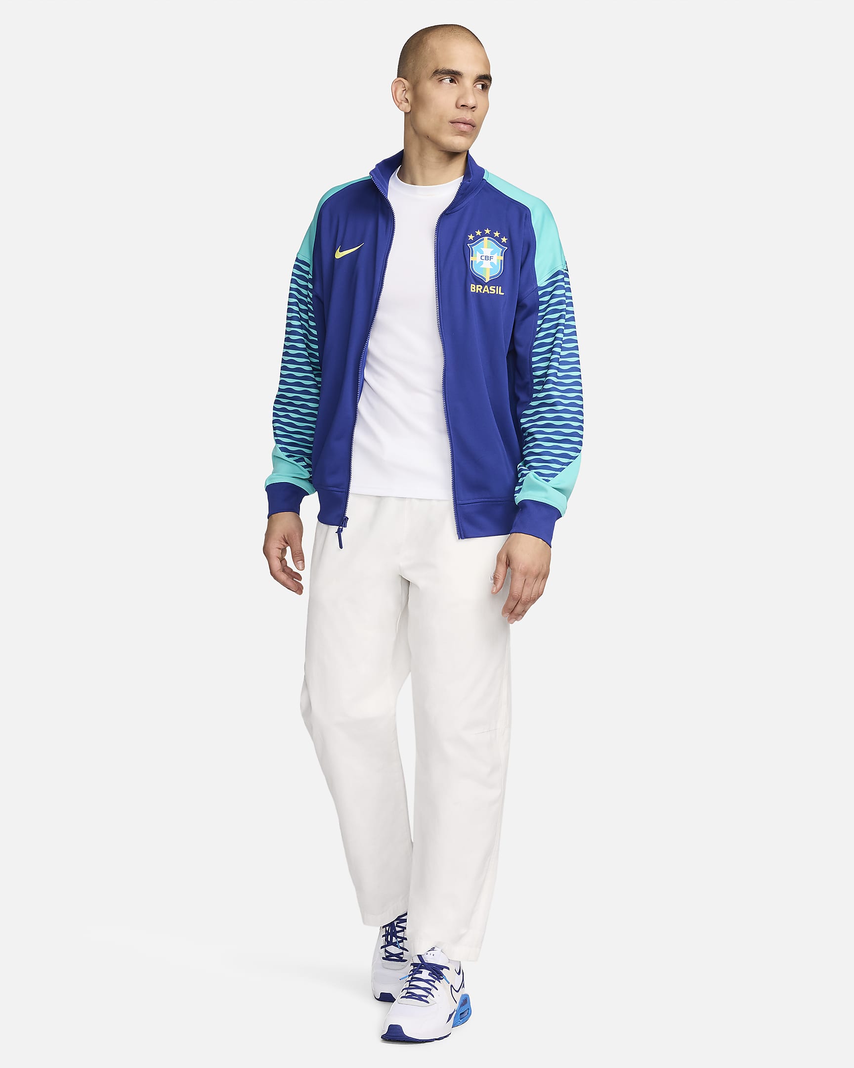 Nike Brazil Strike Men's Dri-FIT Soccer Jacket - FJ2657-455-NIKE by Nike | Available at Niky's Sports