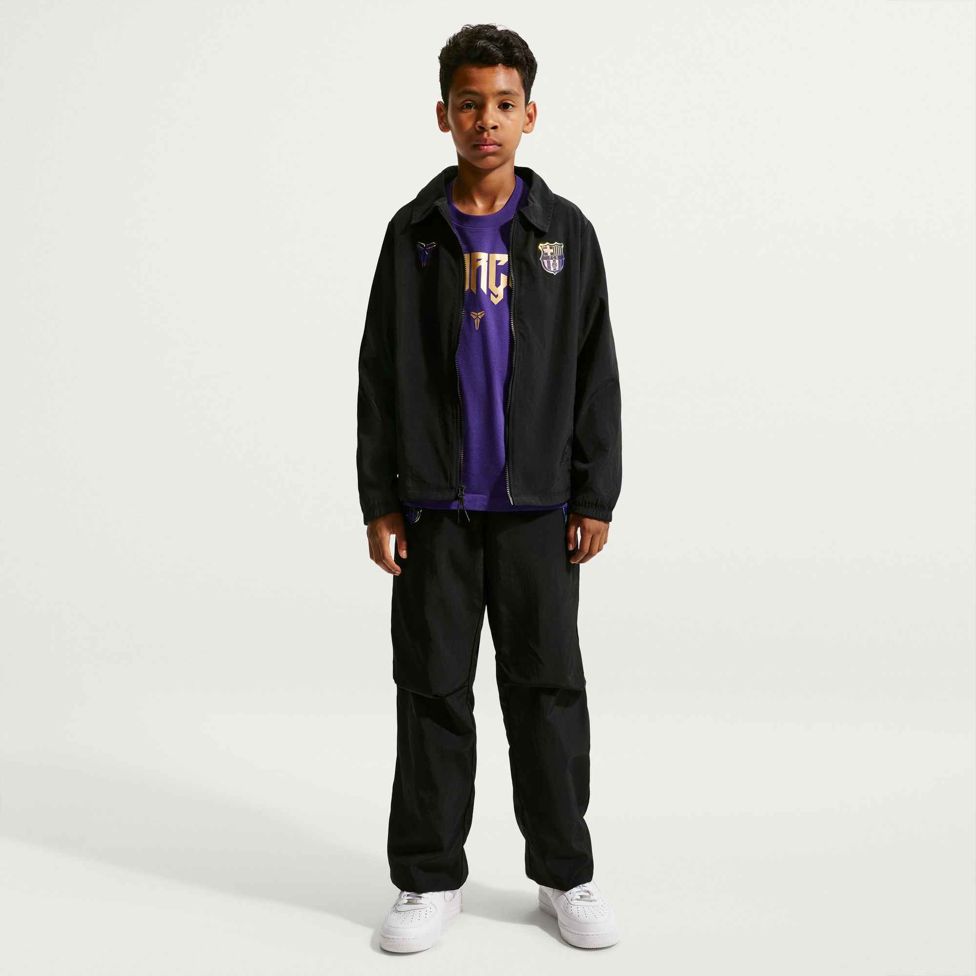 NIKE FC Barcelona Away Big Kids' Kobe Soccer Woven Jacket