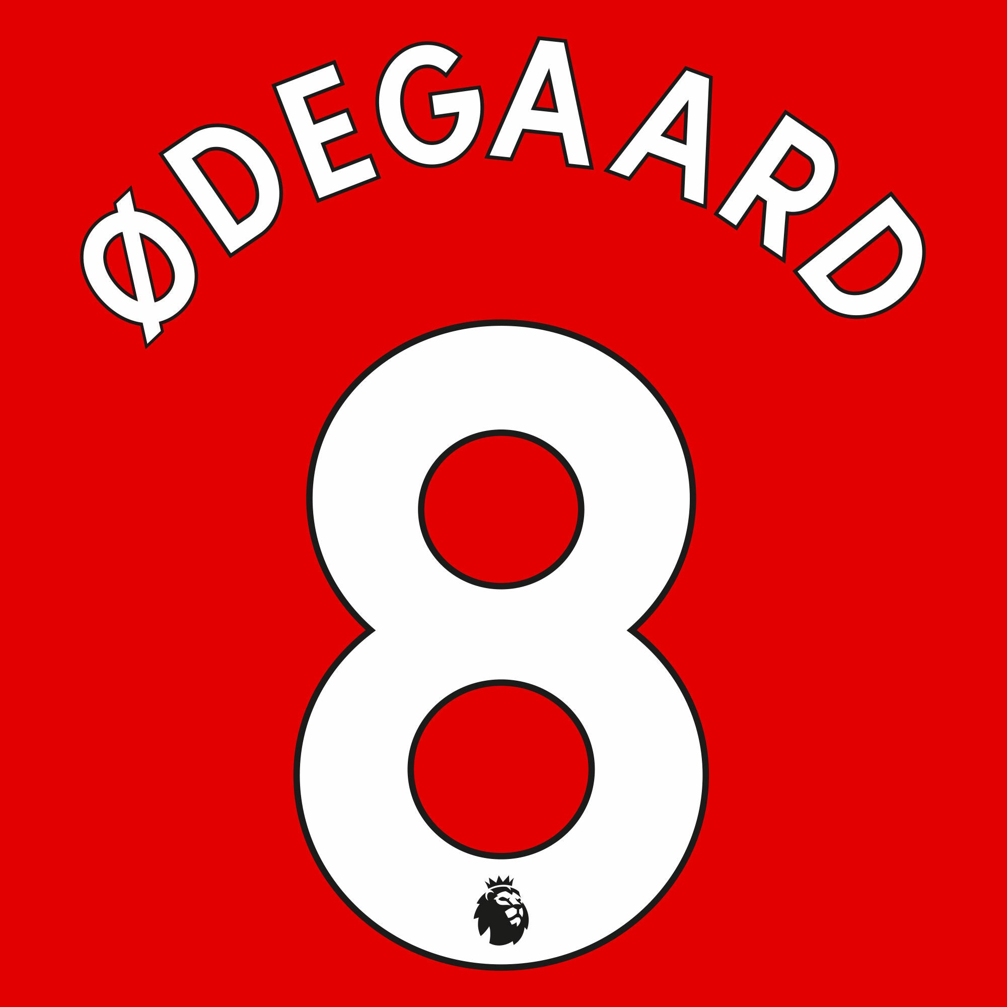 EPL Odegaard 23/24 White Official Name and Number Set - EPL23-ODEGAARD-W-AUTHENTIC by Authentic | Available at Niky's Sports