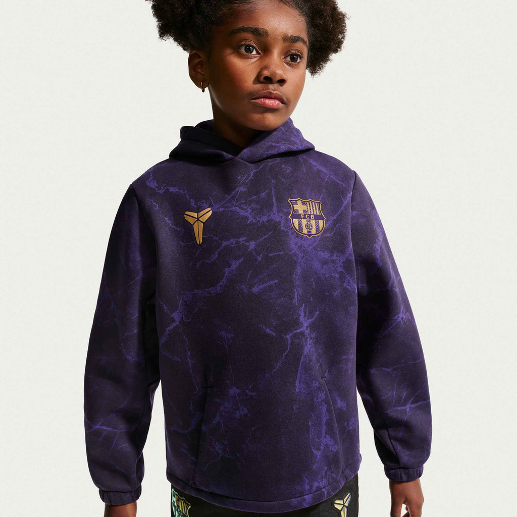 NIKE FC Barcelona Away Big Kids' Kobe Soccer Pullover Hoodie