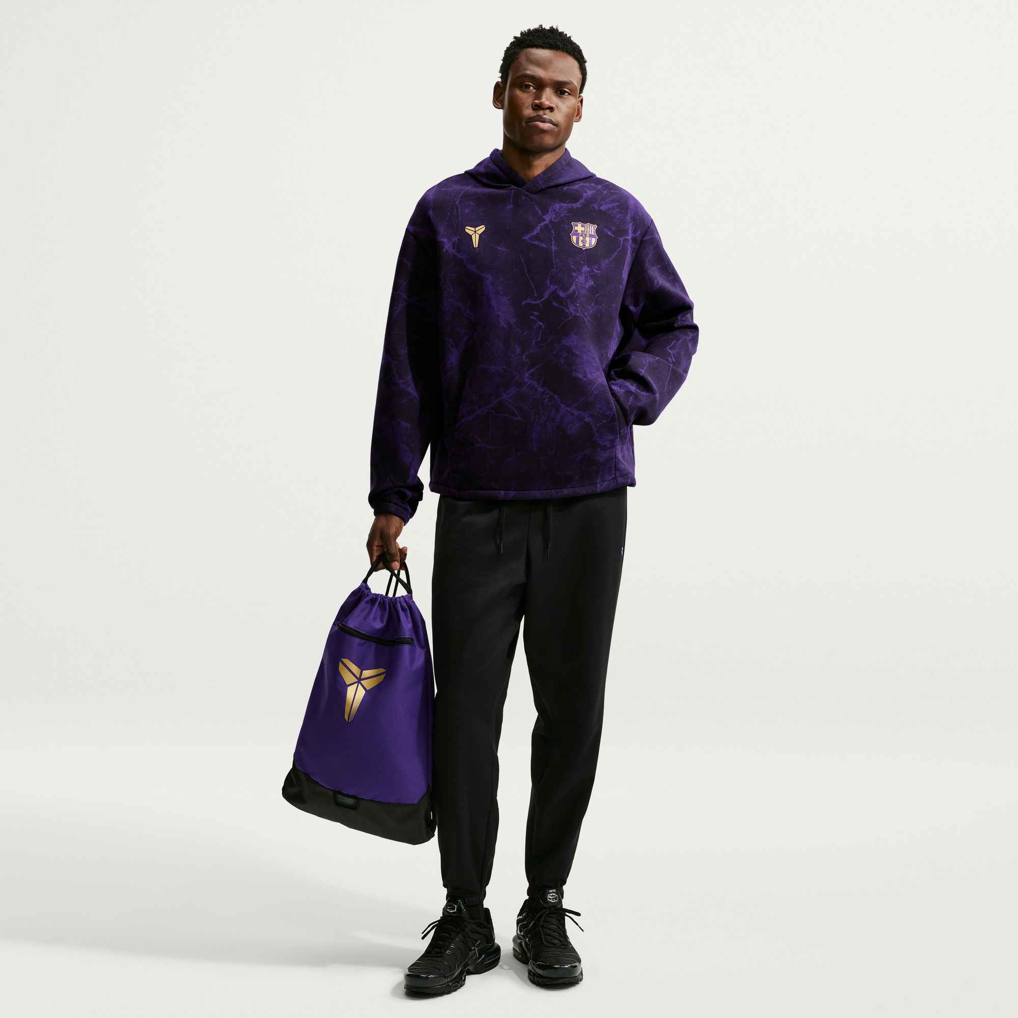 Nike FC Barcelona Away Men's Kobe Soccer Pullover Hoodie