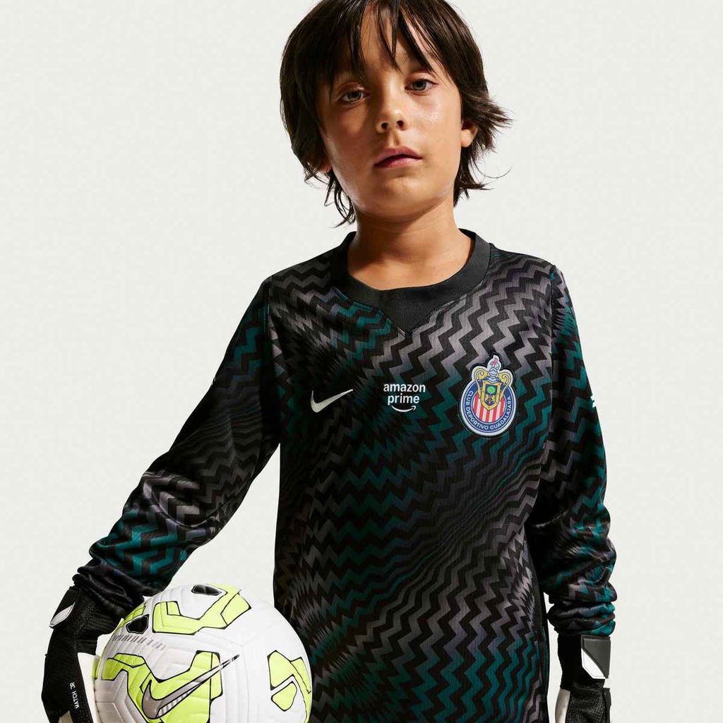 NIKE C.D. Guadalajara 26/27 Stadium Goalkeeper Big Kids' Nike Dri-FIT Soccer Replica Jersey