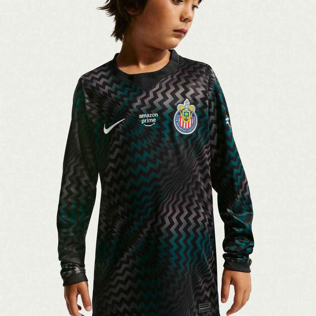 NIKE C.D. Guadalajara 26/27 Stadium Goalkeeper Big Kids' Nike Dri-FIT Soccer Replica Jersey