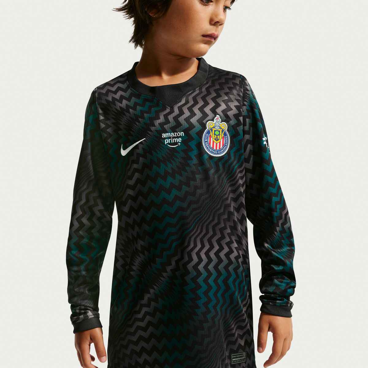 NIKE C.D. Guadalajara 26/27 Stadium Goalkeeper Big Kids' Nike Dri-FIT Soccer Replica Jersey