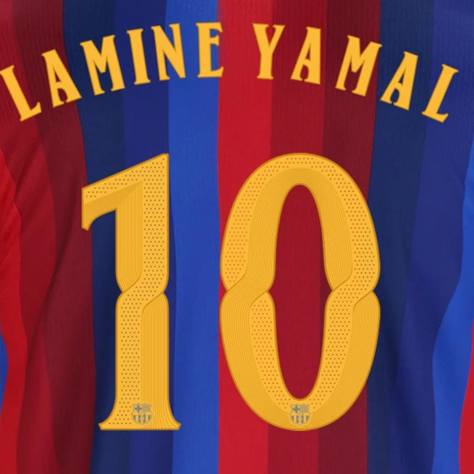 Lamine Yamal #10 Barcelona Home UCL Name Set 2026