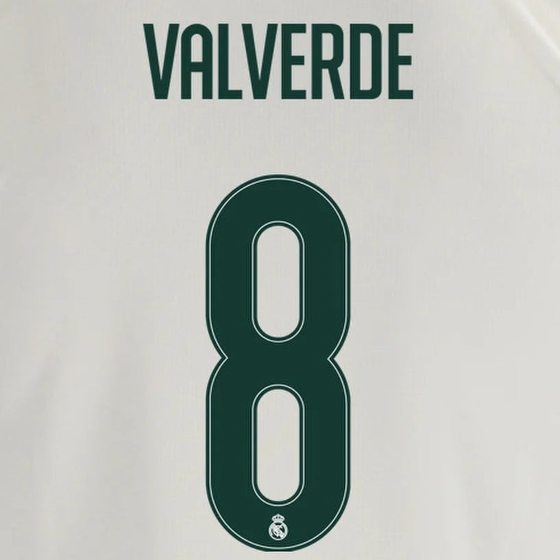 Valverde #8 Real Madrid Home UCL Name Set 2026 - RM26UCL-V8-HM by Authentic | Available at Niky's Sports