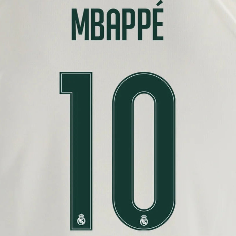Mbappe #10 Real Madrid Home UCL Name Set 2026