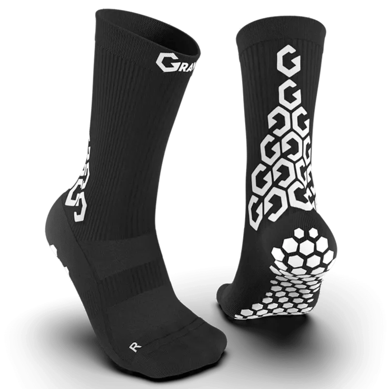 Senda Gravity Pro Crew Length Grip Socks BLACK