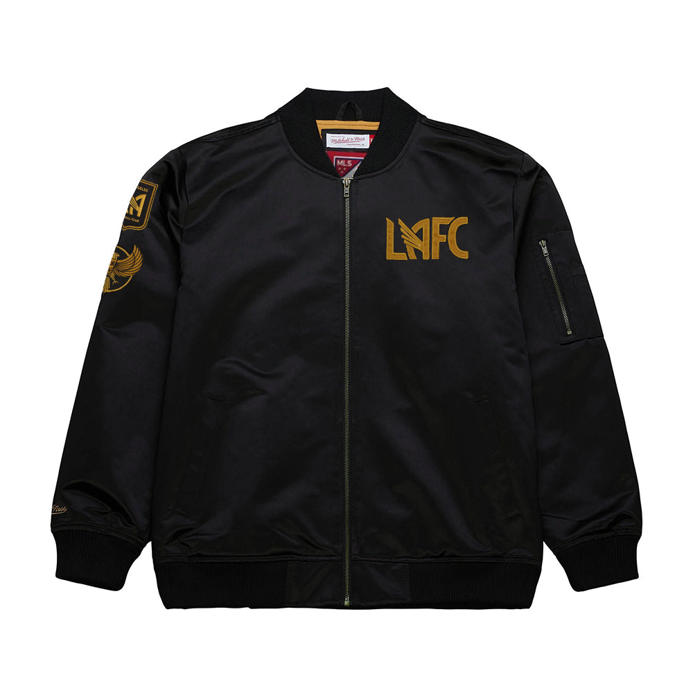 Mitchell & Ness Los Angeles Football Club LAFC Lightweight Satin Bomber Jacket