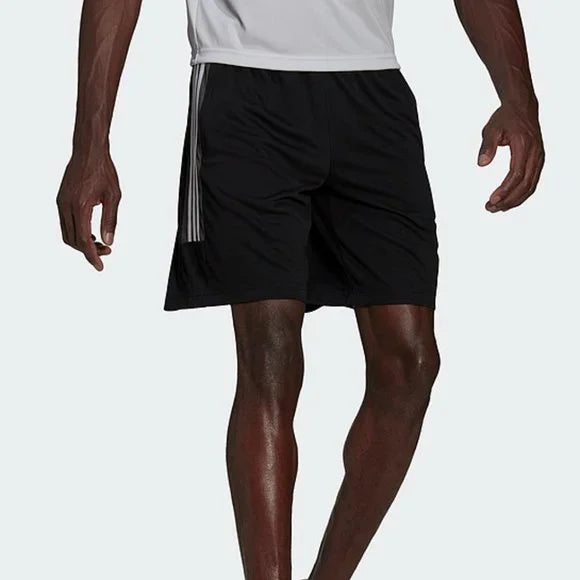 adidas Training 3 Stripes Short Black - HD9646-ADIDAS by adidas | Available at Niky's Sports