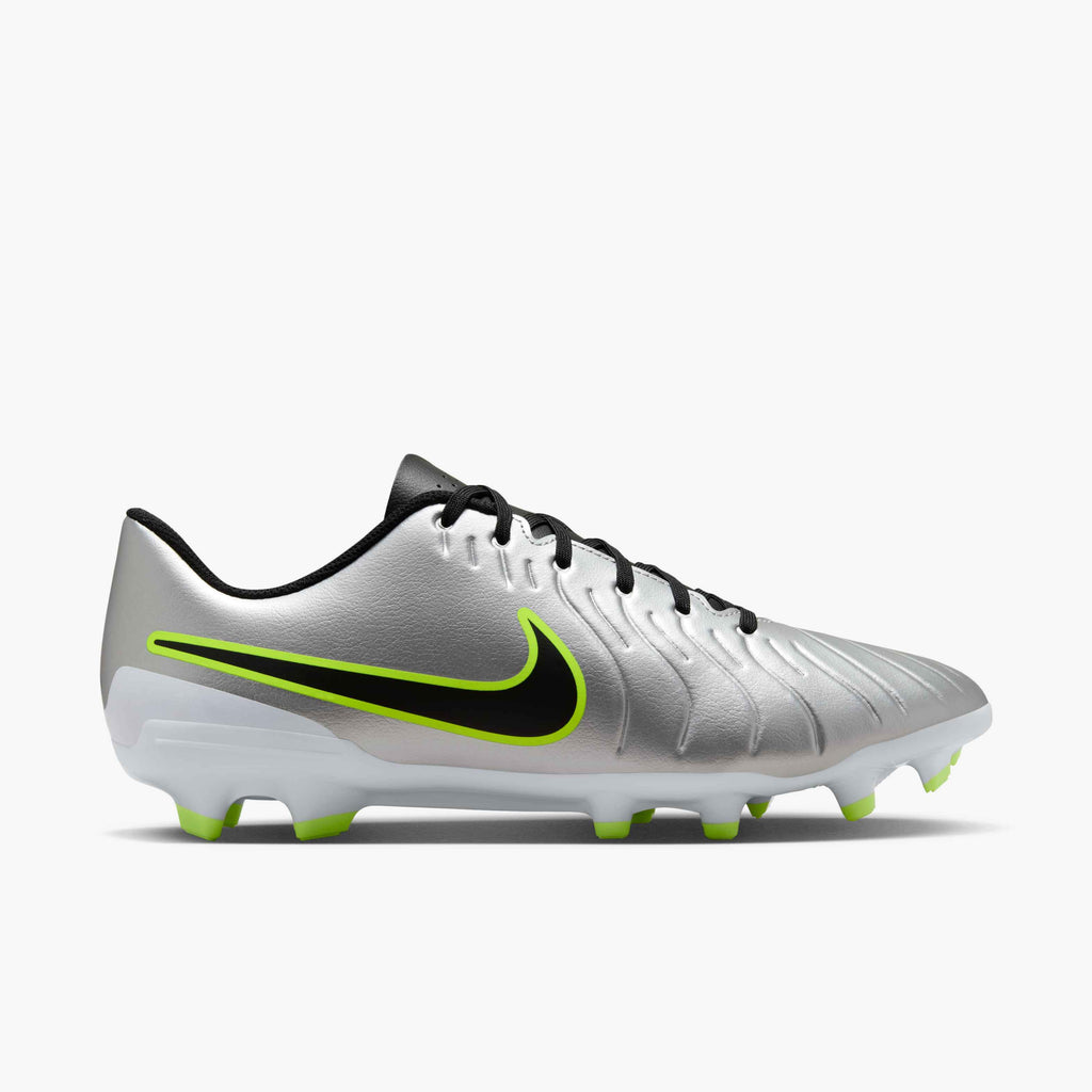 Nike Tiempo Legend 10 Club Multi-Ground Low-Top Soccer Cleats - Metallic Silver - DV4344-001-NIKE by Nike | Available at Niky's Sports