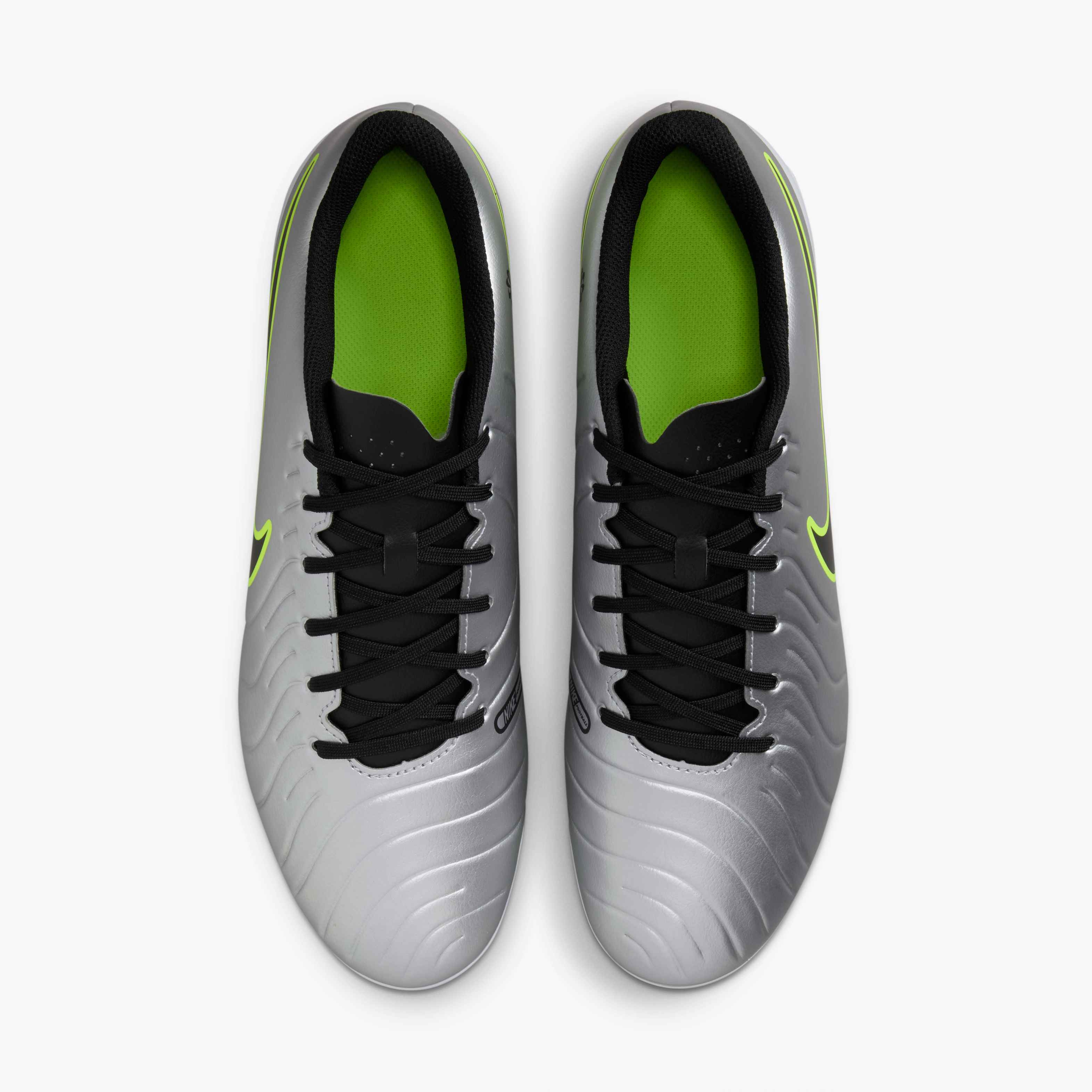 Nike Tiempo Legend 10 Club Multi-Ground Low-Top Soccer Cleats - Metallic Silver - DV4344-001-NIKE by Nike | Available at Niky's Sports