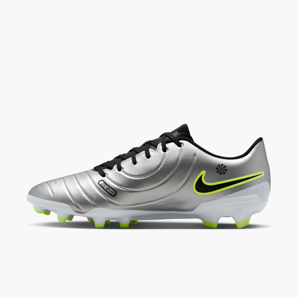Nike Tiempo Legend 10 Club Multi-Ground Low-Top Soccer Cleats - Metallic Silver - DV4344-001-NIKE by Nike | Available at Niky's Sports
