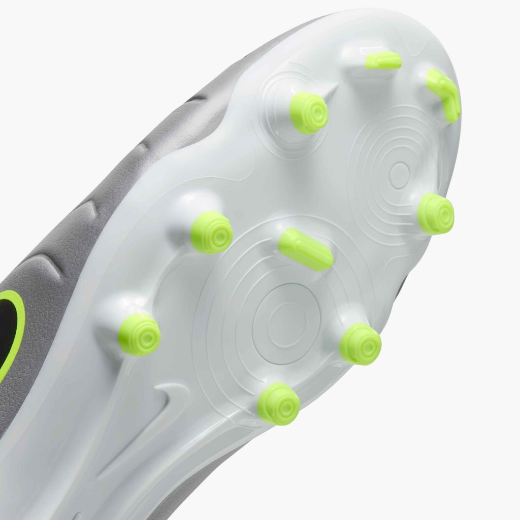 Nike Tiempo Legend 10 Club Multi-Ground Low-Top Soccer Cleats - Metallic Silver - DV4344-001-NIKE by Nike | Available at Niky's Sports