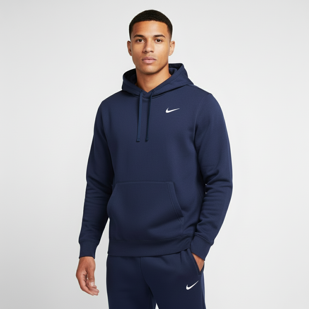 Nike Club Men's Training Pullover Hoodie Navy - CJ1611-419-NIKE by Nike | Available at Niky's Sports