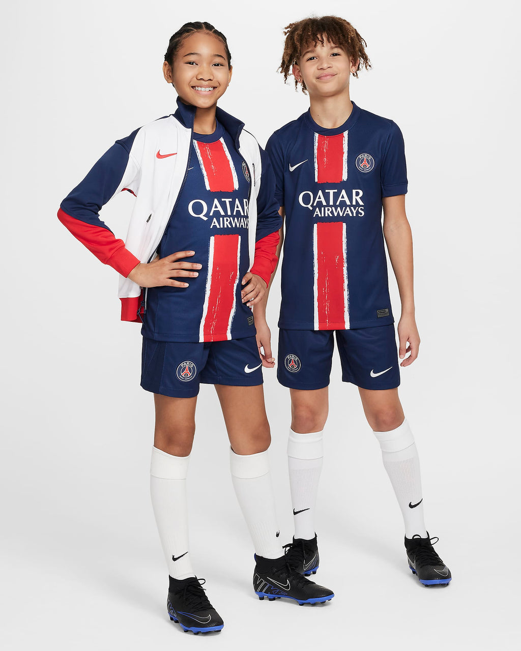 Nike Paris Saint-Germain 2024/25 Stadium Home Big Kids' Dri-FIT Soccer Replica Jersey - FN9155-411-NIKE by Nike | Available at Niky's Sports