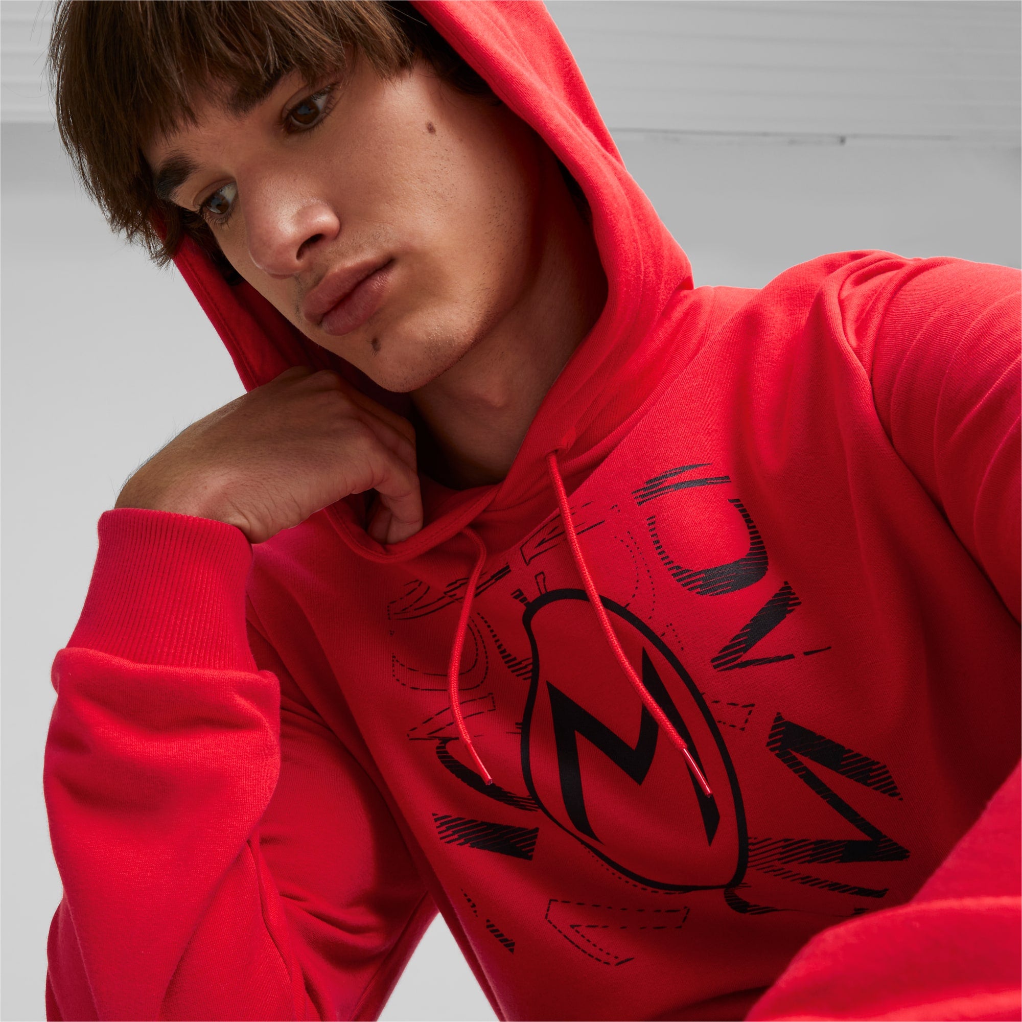Puma AC Milan Core Hoodie - 772316-01-PUMA by Puma | Available at Niky's Sports