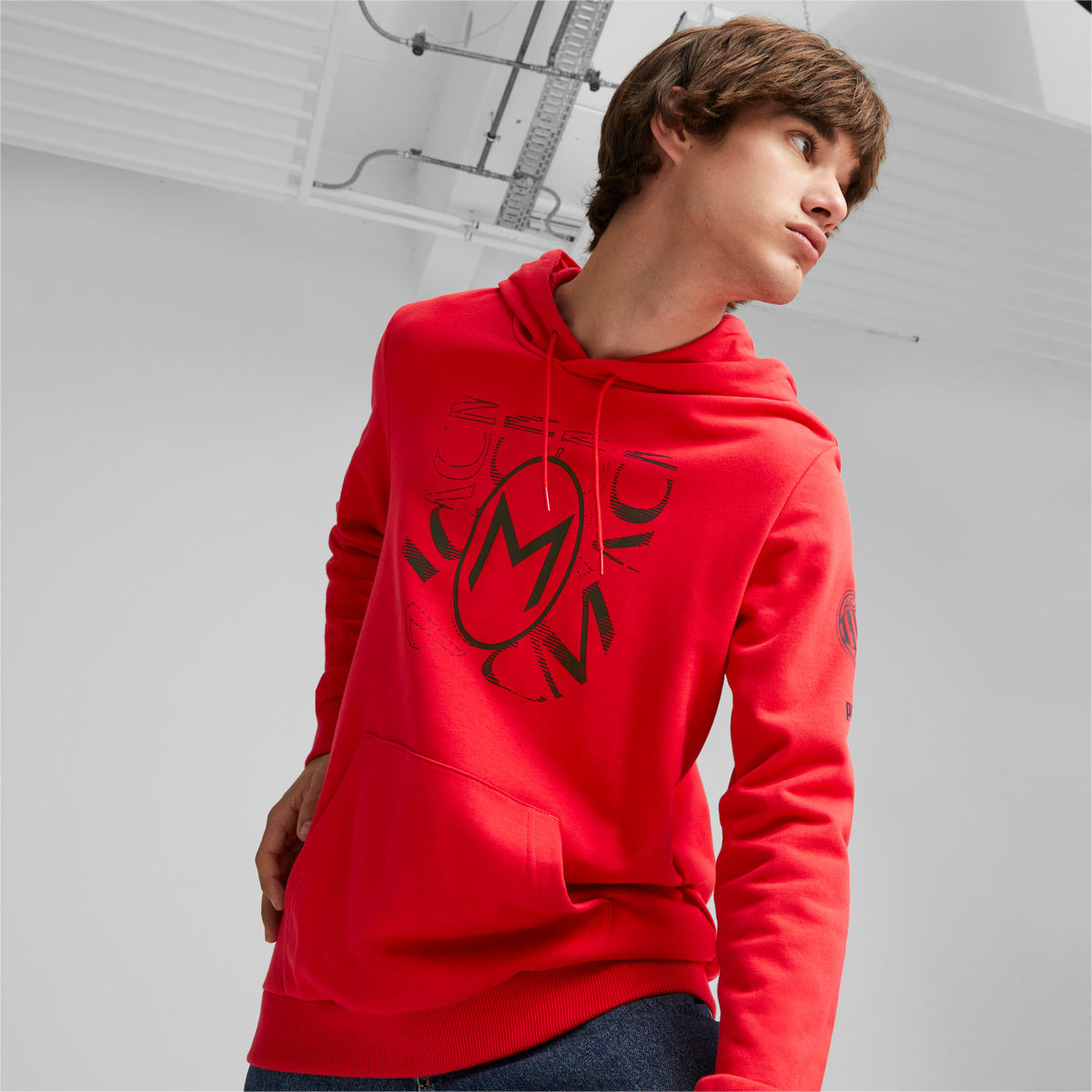 Puma AC Milan Core Hoodie - 772316-01-PUMA by Puma | Available at Niky&#39;s Sports