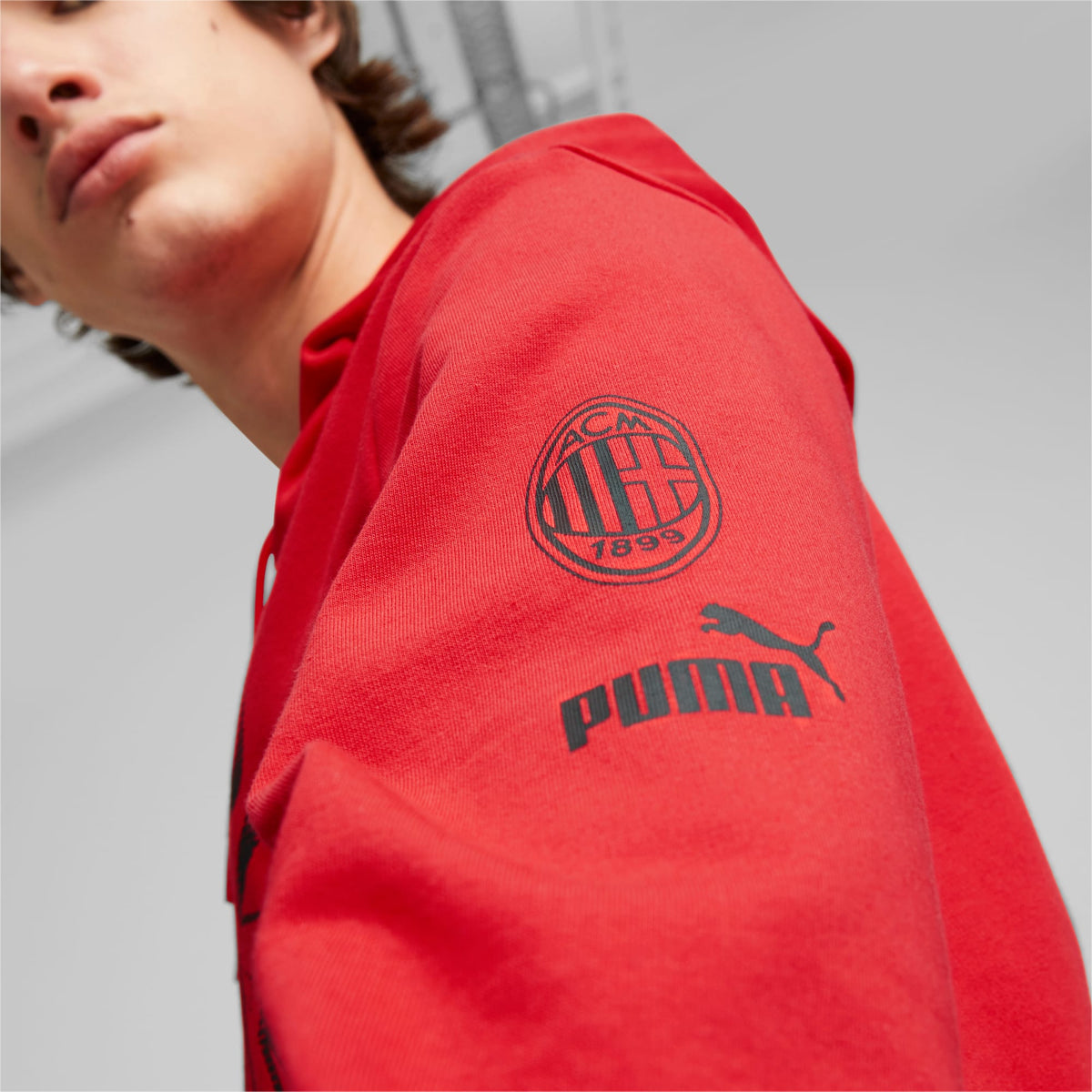 Puma AC Milan Core Hoodie - 772316-01-PUMA by Puma | Available at Niky's Sports