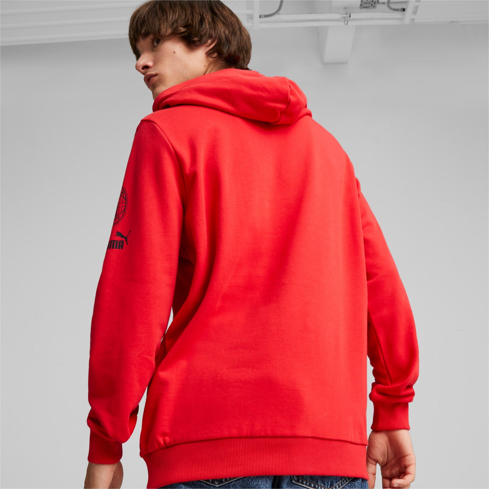 Puma AC Milan Core Hoodie - 772316-01-PUMA by Puma | Available at Niky's Sports