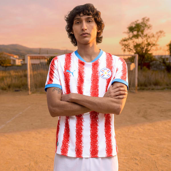 Puma Paraguay 26 Authentic Home Men's Soccer Jersey - 783301-01-PUMA by Puma | Available at Niky's Sports