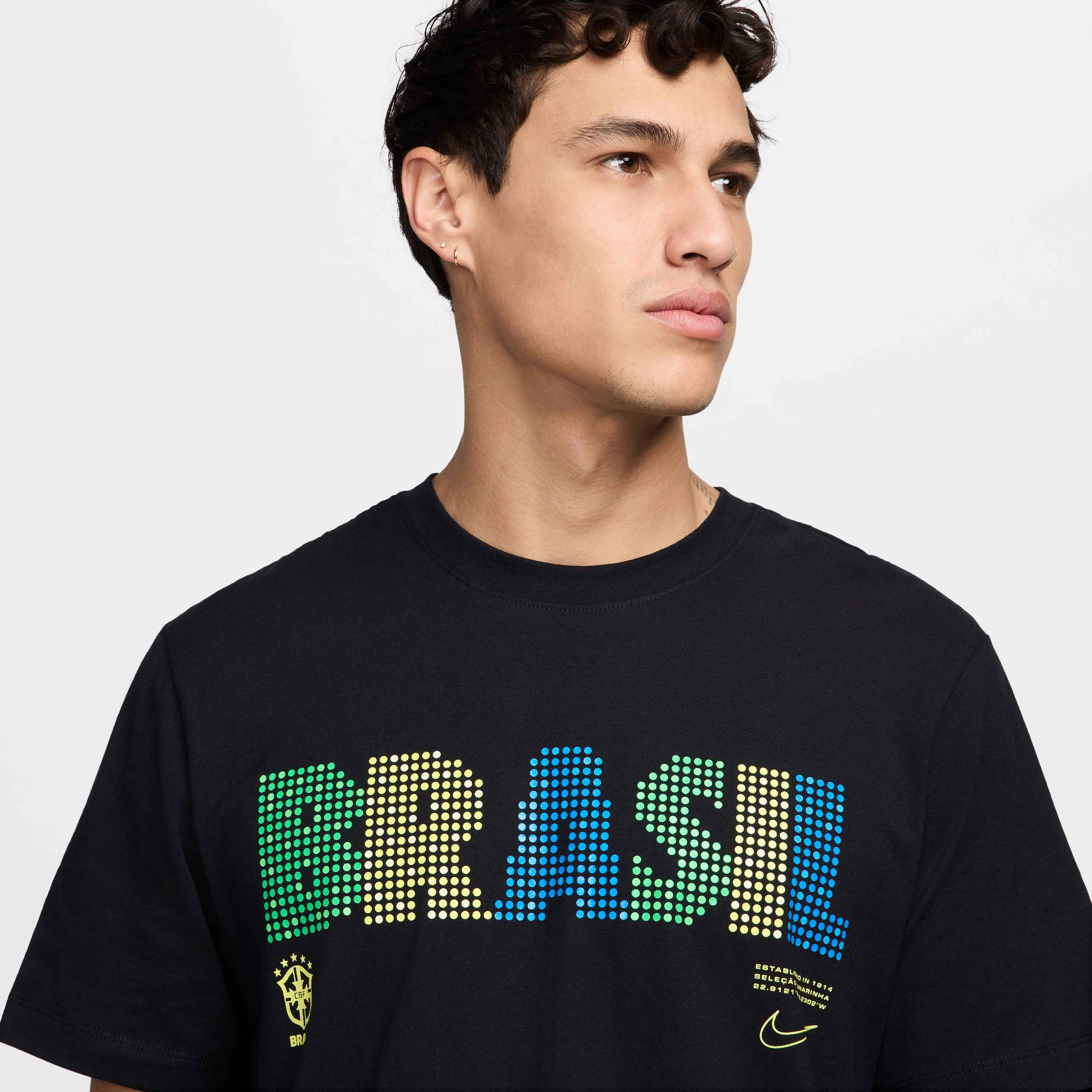 Nike Brazil Men's Lights Tee - FV8987-010-NIKE by Nike | Available at Niky's Sports