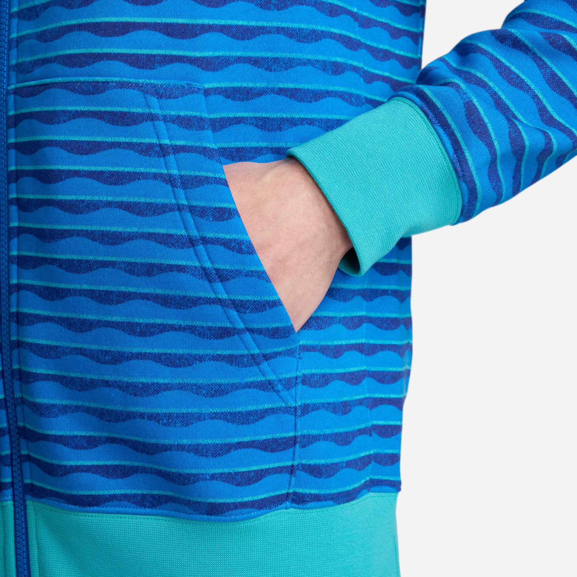 Nike Brazil Men's NSW Club Full-Zip Hoodie - FJ7239-458-NIKE by Nike | Available at Niky's Sports