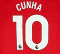 EPL M. Cunha 26/27 White OFFICIAL NAME AND NUMBER SET
